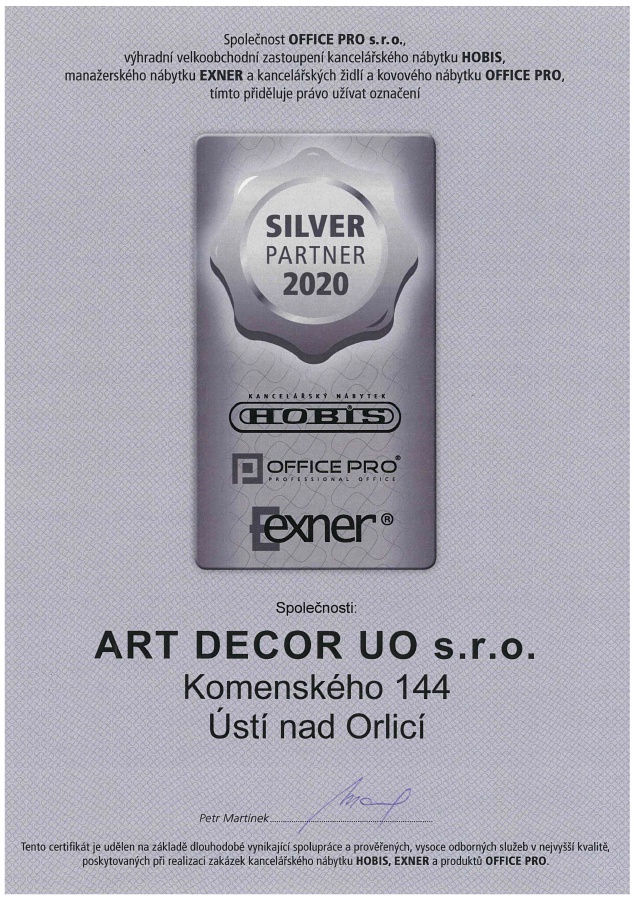 Certifikace ART DECOR UO - nábytek